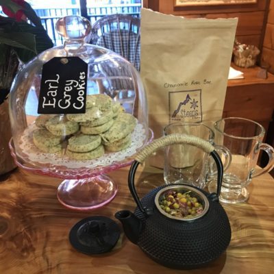 Steeps in Whitefish Montana Loose Tea and Endless Cookies Included at Good Medicine Lodge